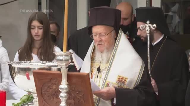 Orthodox patriarch blesses shrine by 9/11 memorial