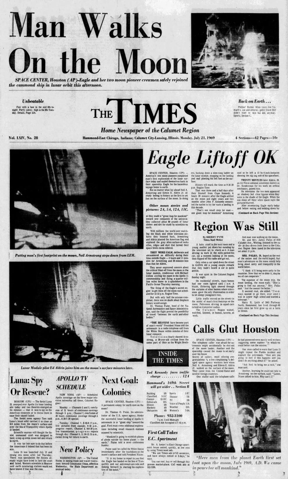 Headlines Apollo 11 Moon Landing Archives