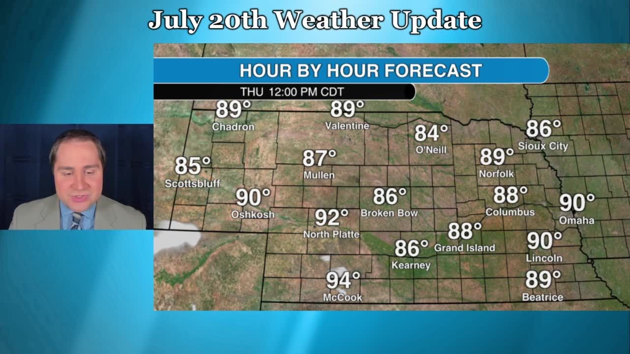 Wednesday July 20 weather update for Nebraska