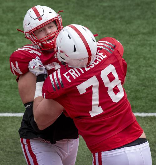 Nebraska football practice, 4.17