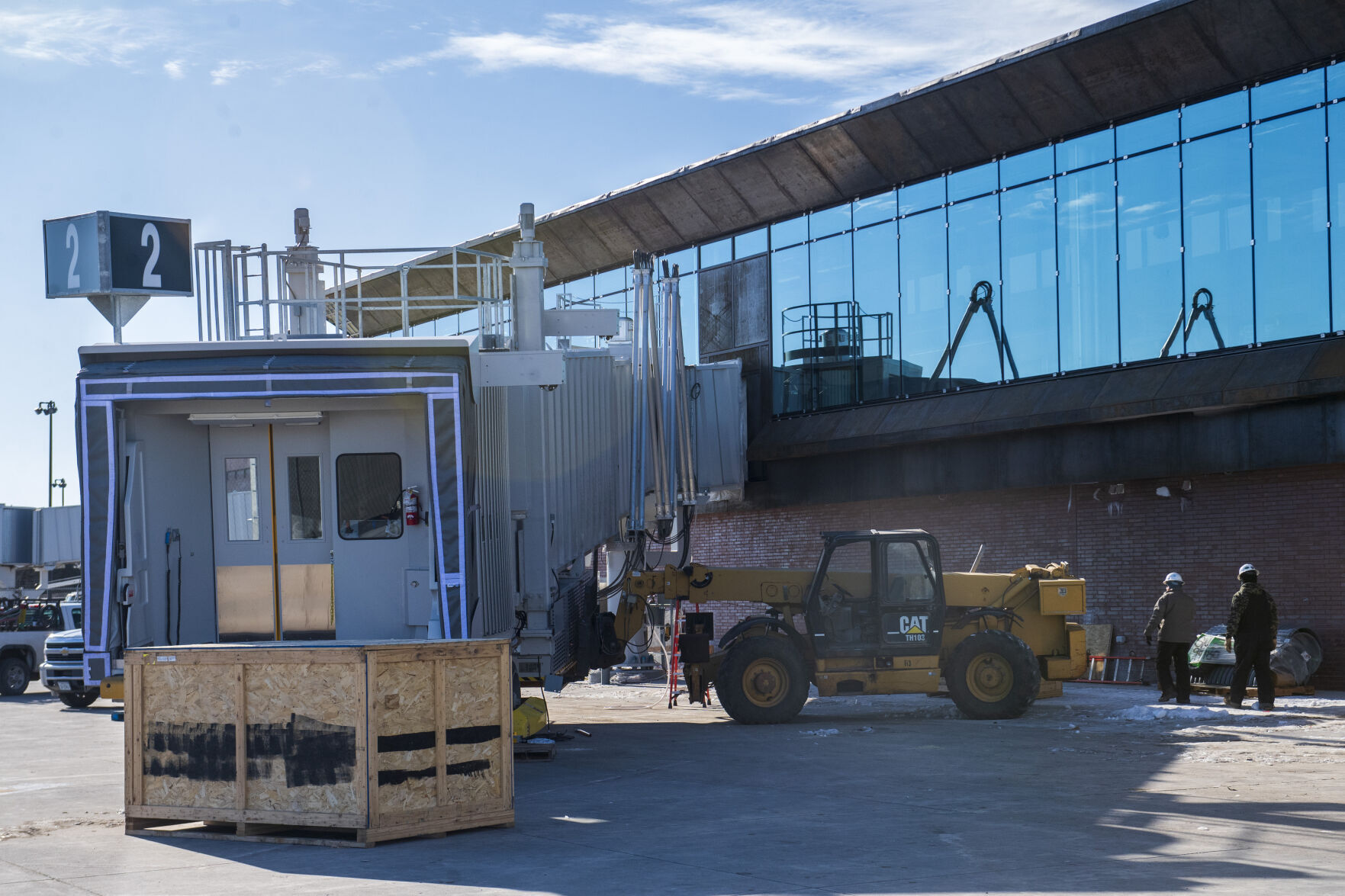 A bright new Lincoln Airport terminal is emerging with new airline