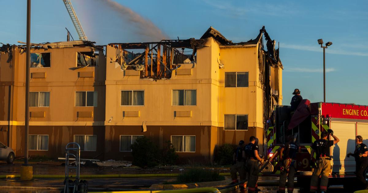 Photos and video: Firefighters battle blaze at Lincoln Fairfield Inn fire