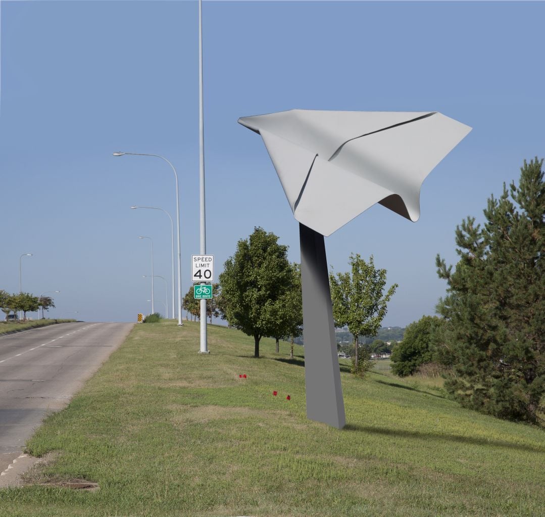 Metal Paper Airplane