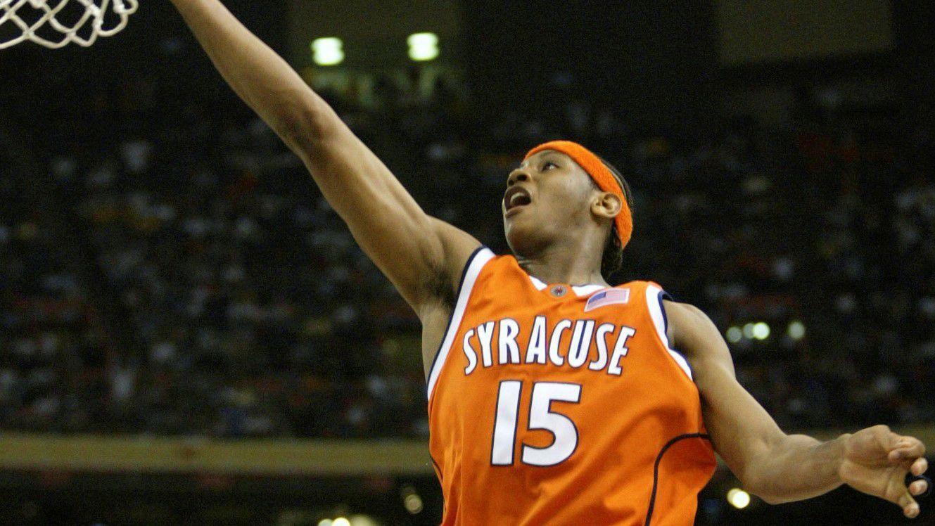 Today In Sports History Carmelo Anthony Lifts Syracuse To 2003