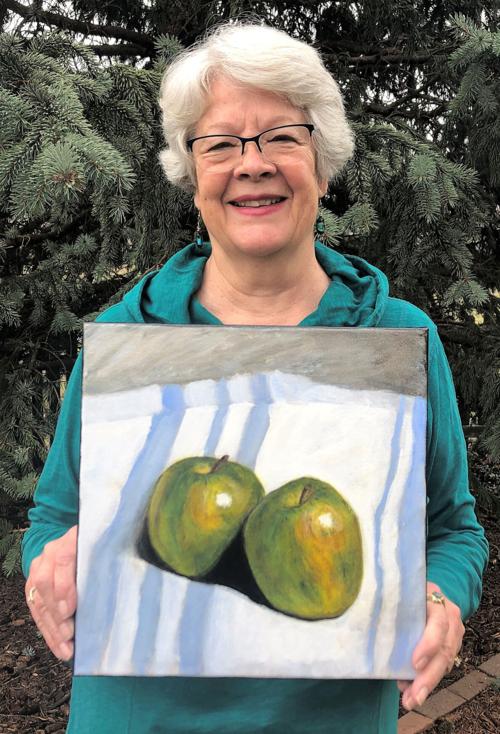 Deborah Eagan with painting