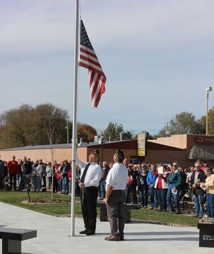 Cairo Veterans Park - flag raising
