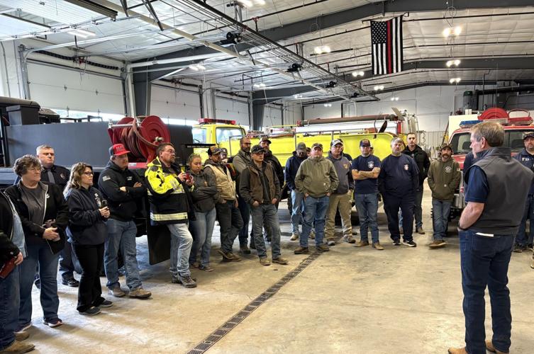 Gov. Pillen, Adjutant General Strong Tour Cottonwood Fire and Visit Brady Community