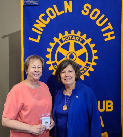Rotarian of the Year Maxine Moul with DeEtta Vrana