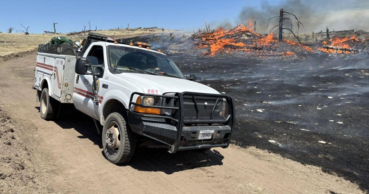 Volunteer firefighting training at Ponca in Nebraska