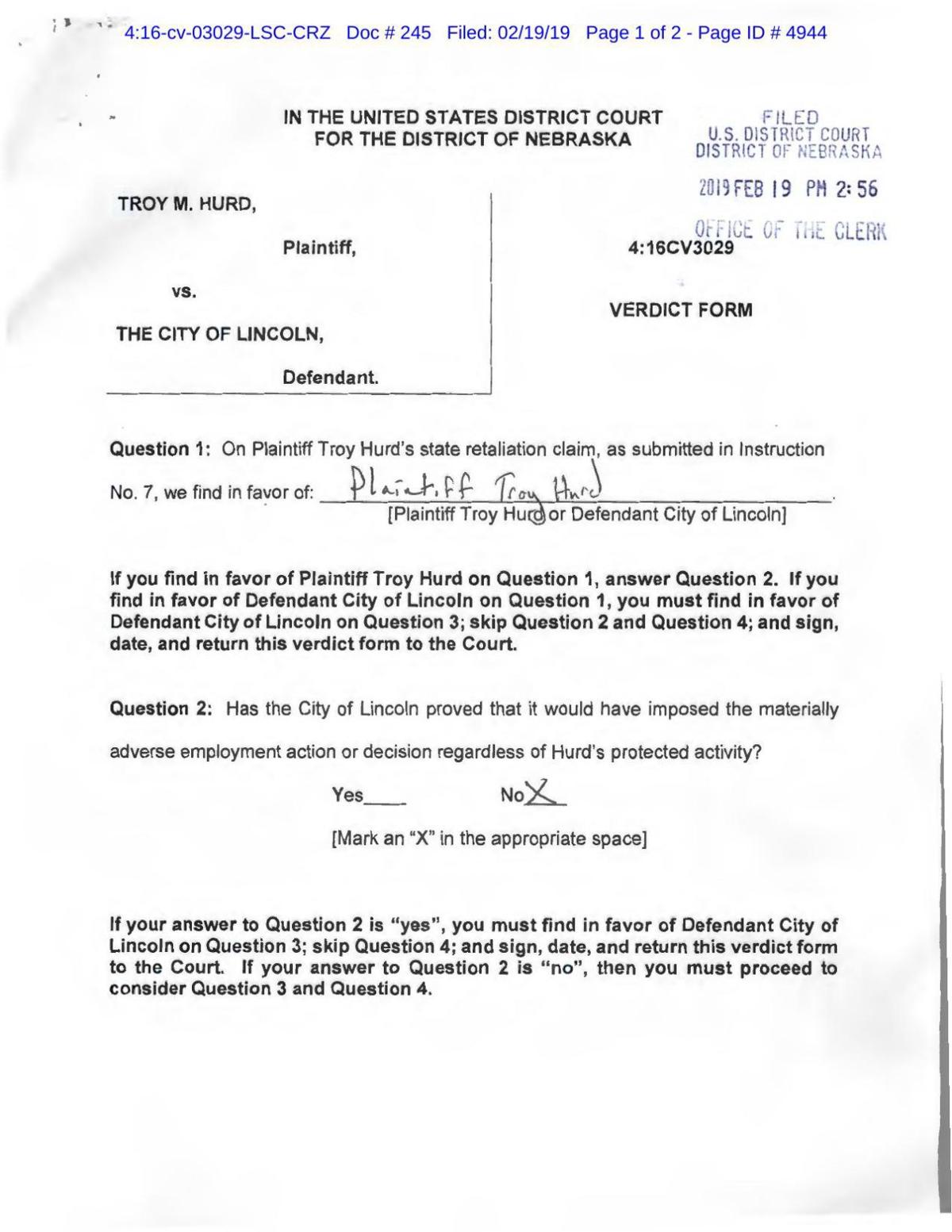 Troy Hurd verdict