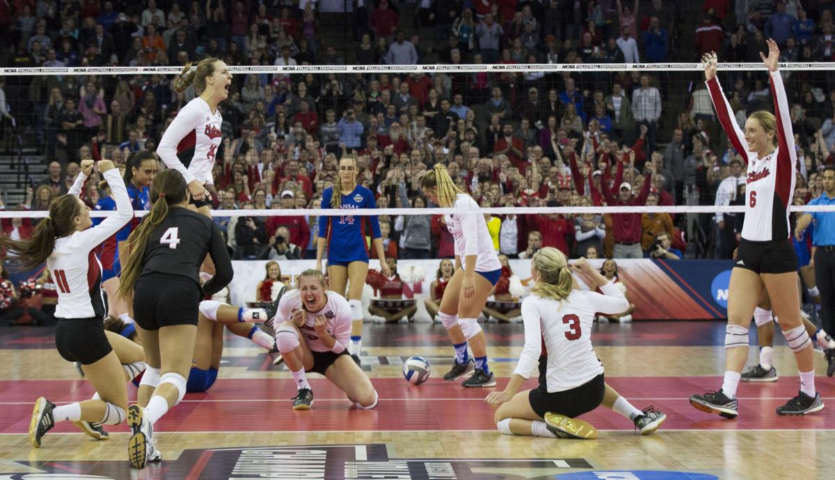 Photos: Nebraska defeats Kansas in the Final Four | Volleyball ...