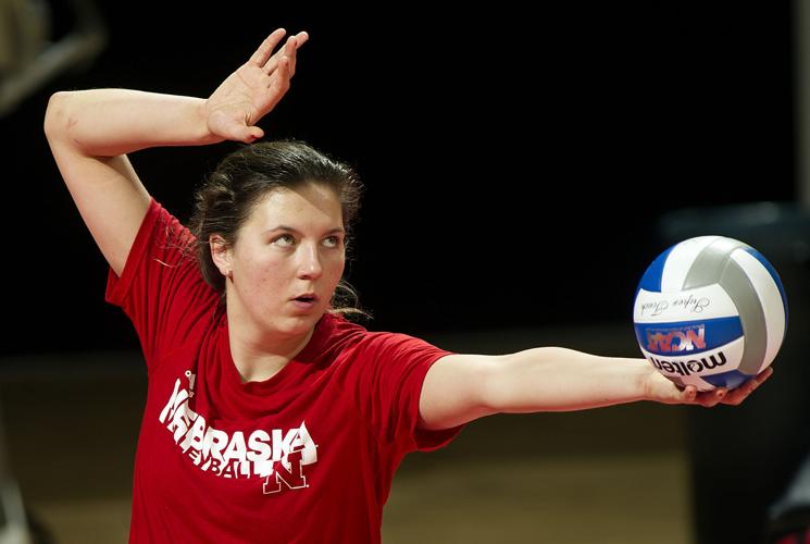Nebraska volleyball practice, 12/1