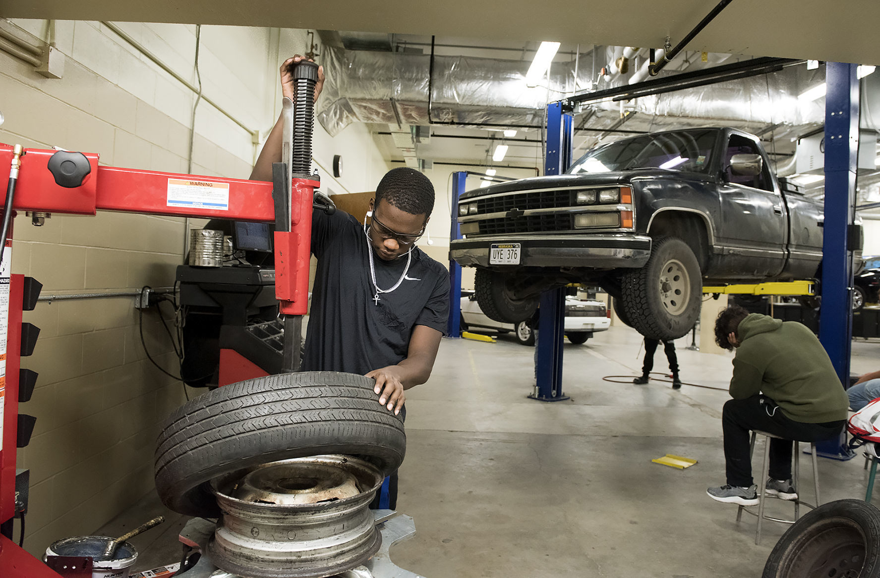 Renovated automotive welding areas at Northeast Lincoln High