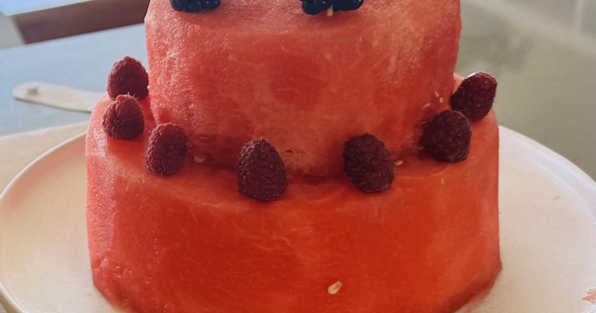 Seasoned to Taste: Carving up a watermelon cake