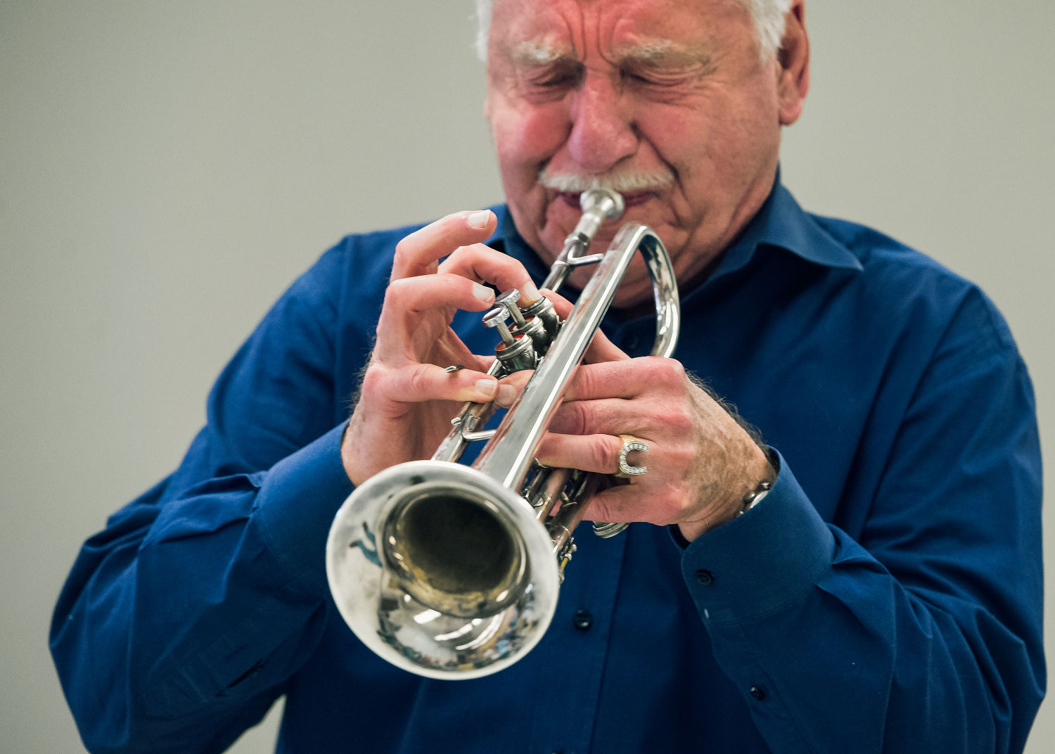 With Doc Severinsen, trumpet owner hears dream come true