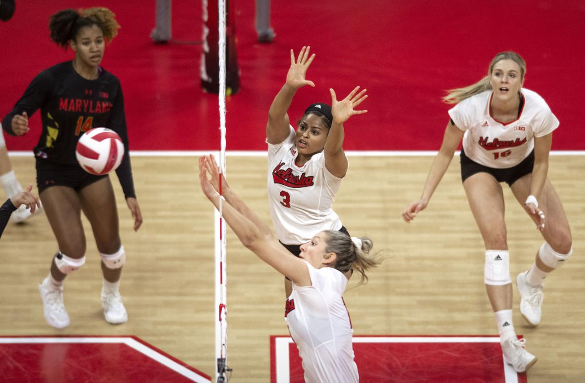 Nebraska volleyball coaches like what they have with Kayla Caffey. Here ...