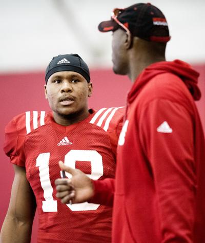 Husker football practice, 3/16