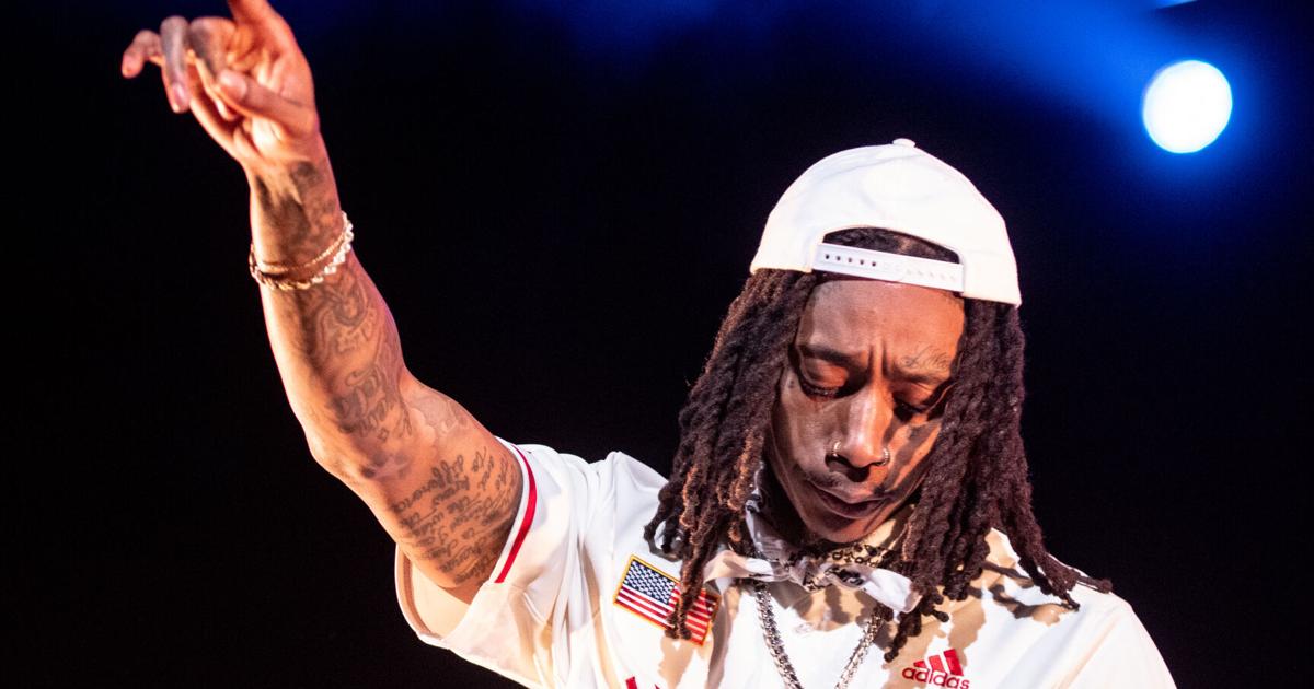 Bank The Rapper Photos: Rapper Wiz Khalifa performs at Pinnacle Bank Arena
