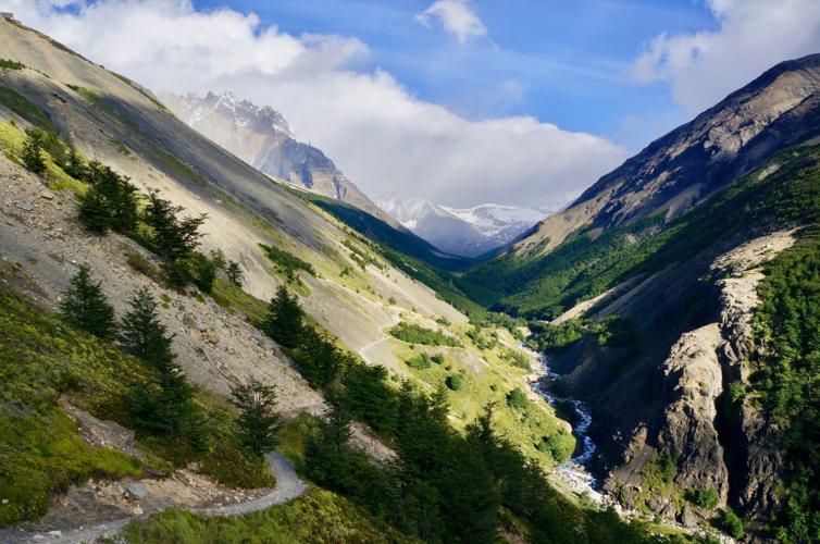 Hiking into one of TDP's valleys