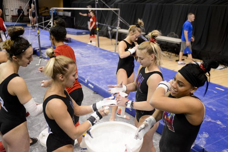 NCAA Gymnastics Practice, 3/31/17