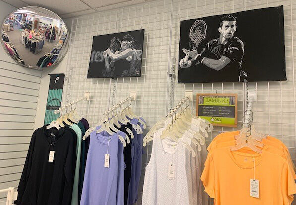 Paintings of Maria Sharapova and Novak Djokovic