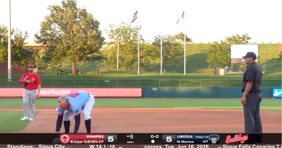 Saltdogs manager rips first base from ground, hurls it after ejection