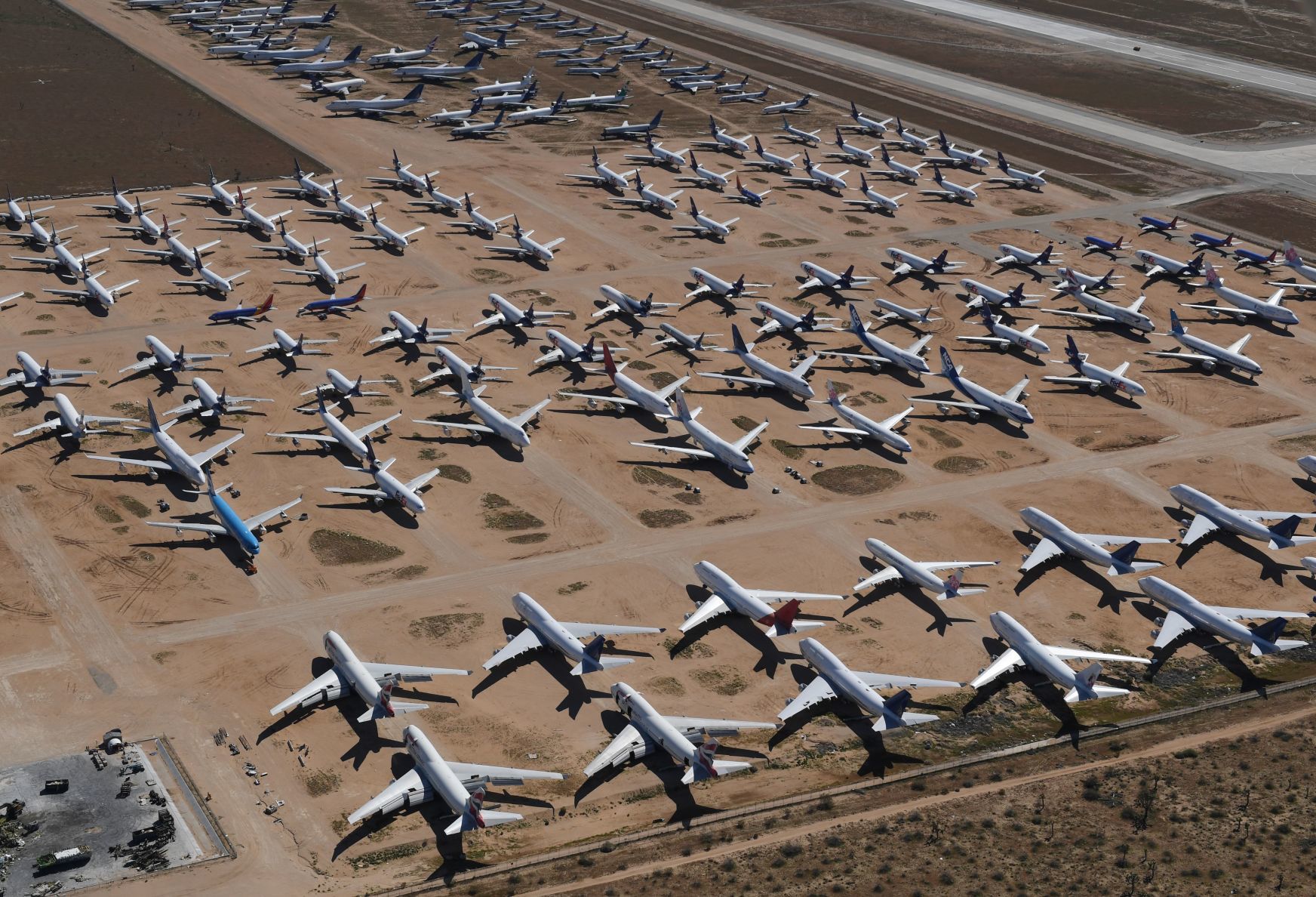 Here is where airlines are parking all those grounded planes as