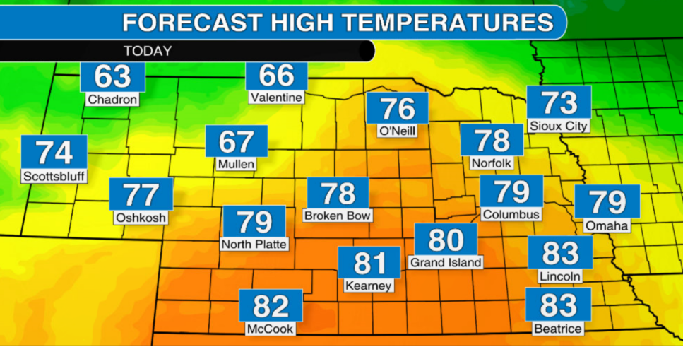 Watch now: Warmer temperatures across Nebraska Wednesday, increasing storm chances in the days ahead