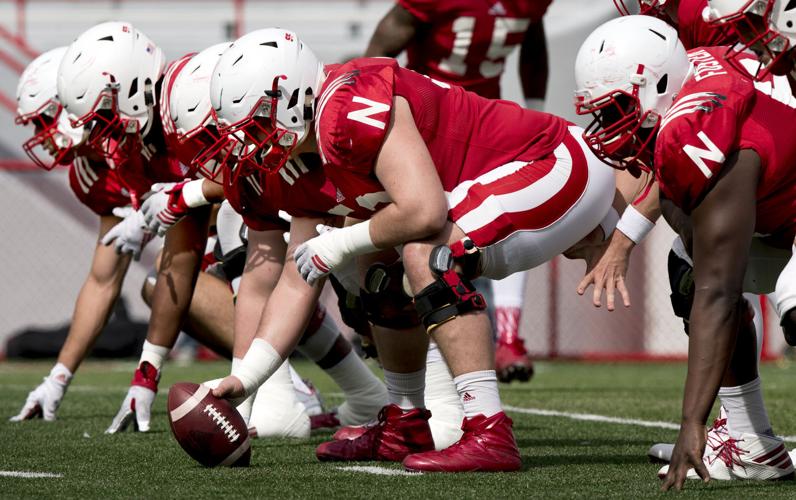 Husker football practice, 4/8