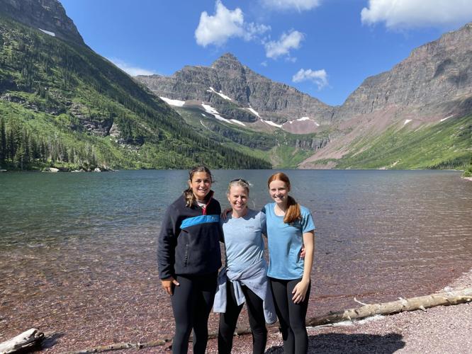 The travelers at Upper Two Medicine Lake