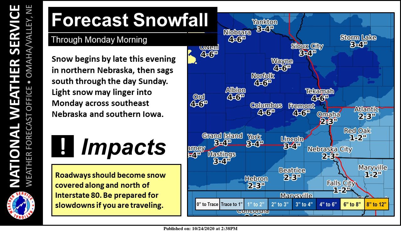 Lincoln may see 3 4 inches of snow Sunday