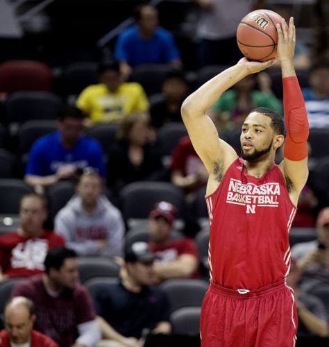 Nebraska basketball practice at the NCAA Tournament, 3.20.14