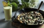 White Pizza With Mushrooms and Garlicky Greens