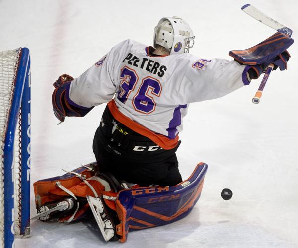 Mike Regush of the Youngstown Phantoms skates during the game