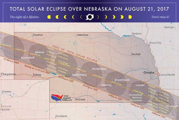 Total solar eclipse path on Aug. 21, 2017