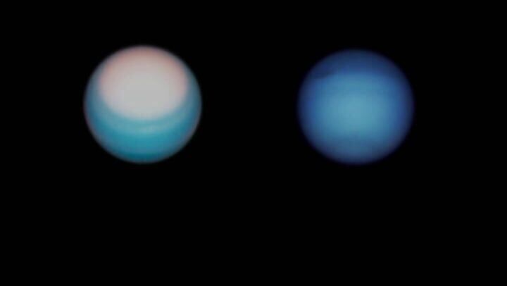 Why are Neptune and Uranus different colors?