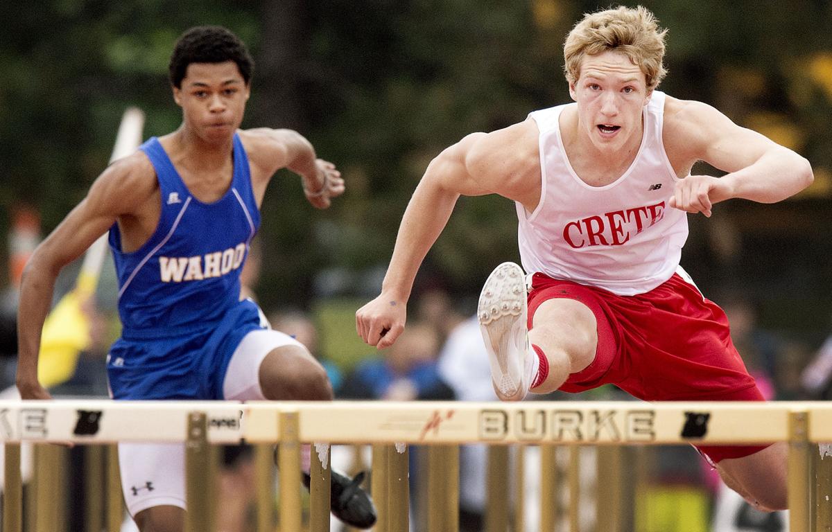 Flight taking off in boys hurdles events High School Track & Field
