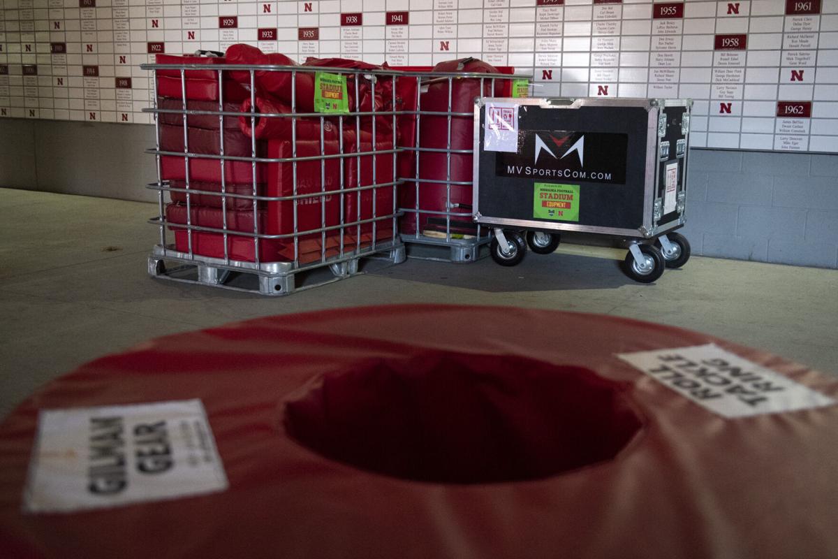 NU football equipment loading, 8.18