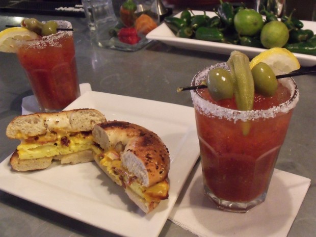Bloody Marys and a Breakfast Bagel