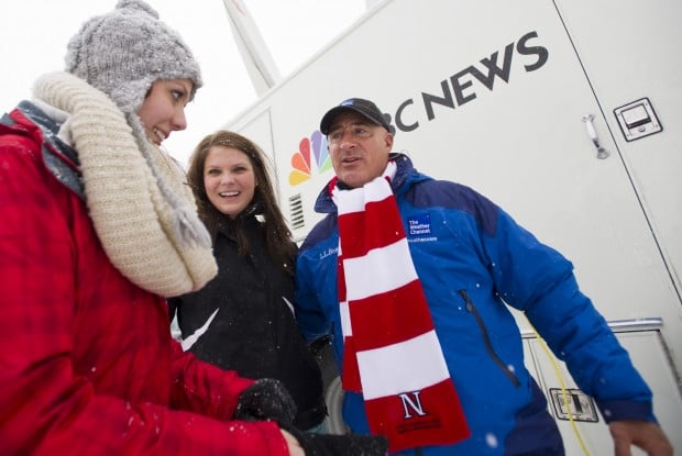 A full day -- and free French toast -- for famous weatherman