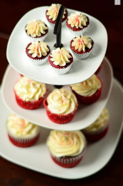 3 Sizes of Red Velvet Cupcakes