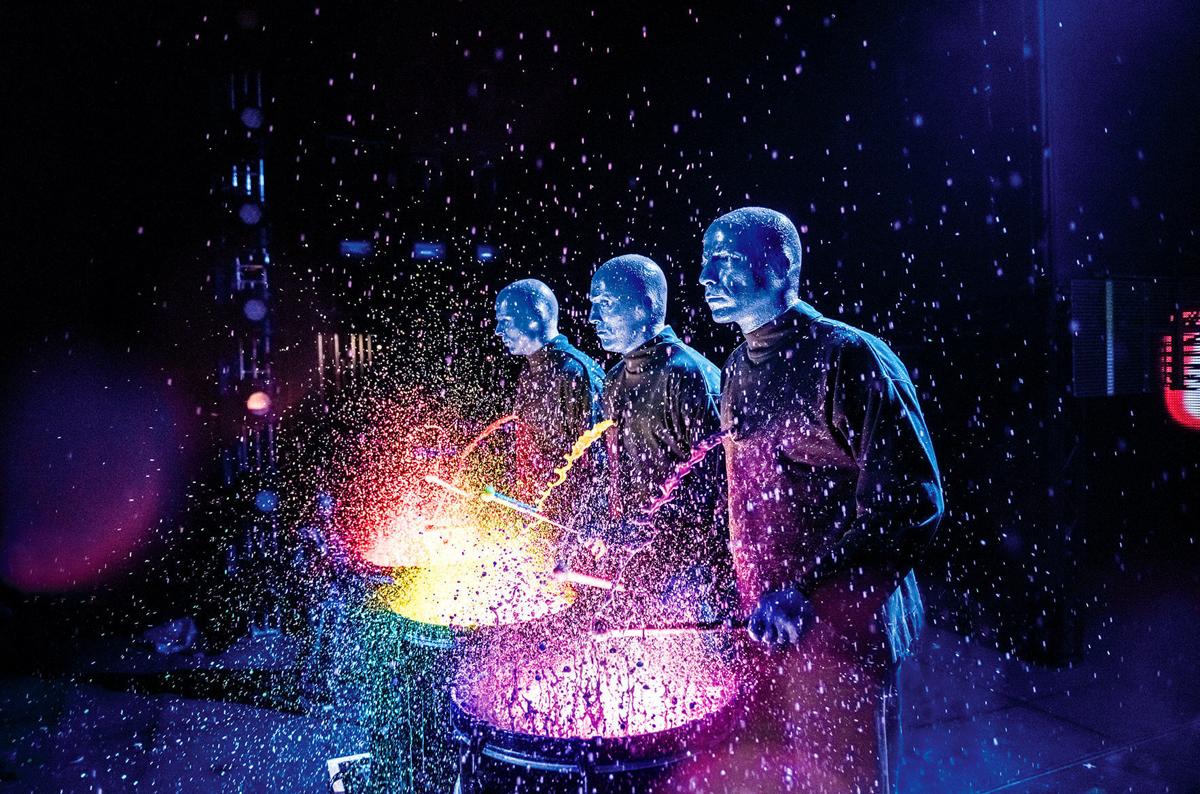 New in Blue Blue Man Group's 'Speechless' headed for Lied Center