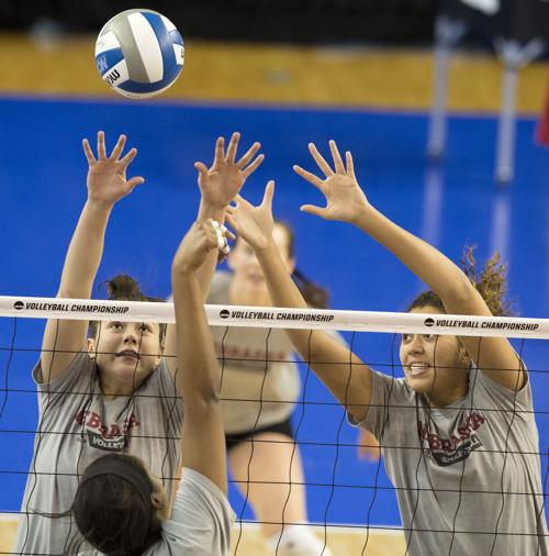 NCAA Volleyball Tournament practice - Nebraska, 12/7/17