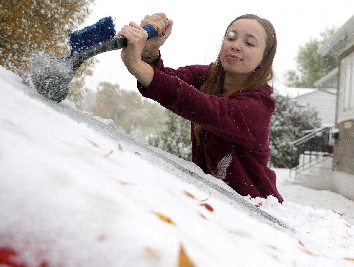 Season Greeting Snowstorm Pushing Through Nebraska Great Plains