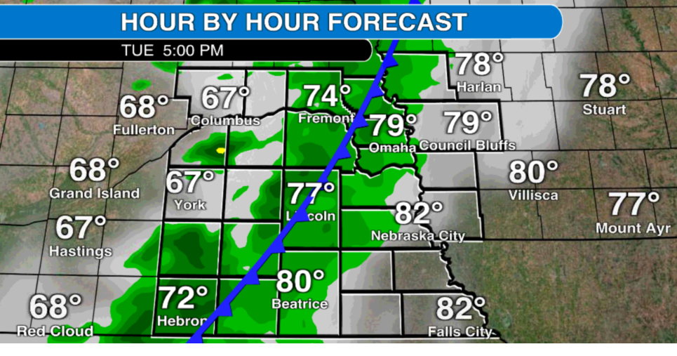 Watch now: Tracking Tuesday’s cold front in southeast Nebraska