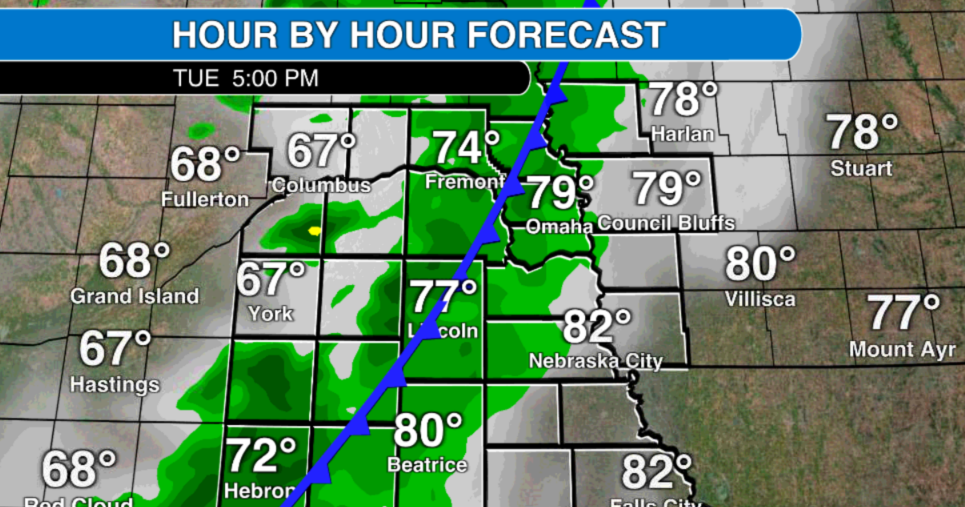 Watch now: Tracking Tuesday’s cold front in southeast Nebraska Watch now: Tracking Tuesday’s cold front in southeast Nebraska