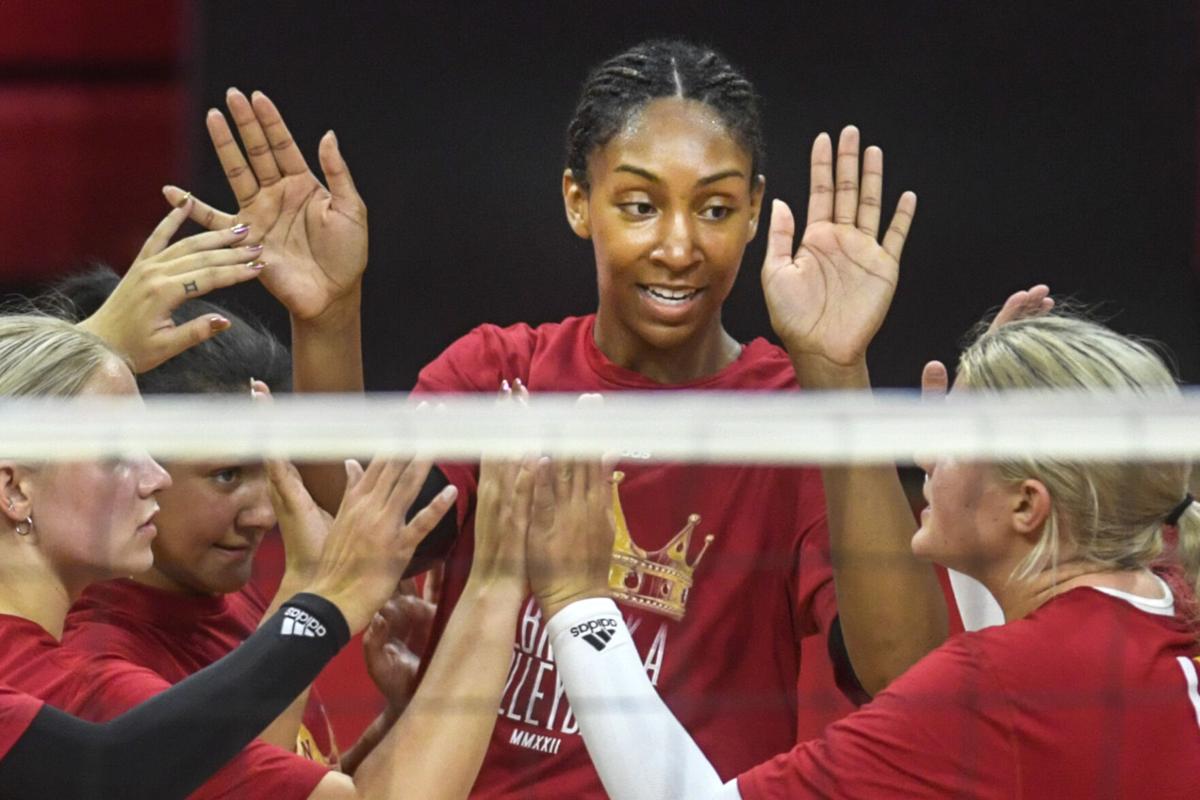 Nebraska volleyball practice, 8.9