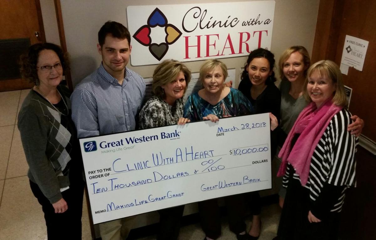 Great Western Bank donates to Clinic with a Heart