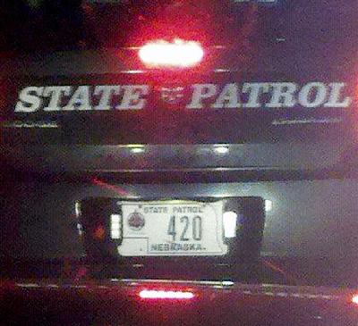 State Patrol plate