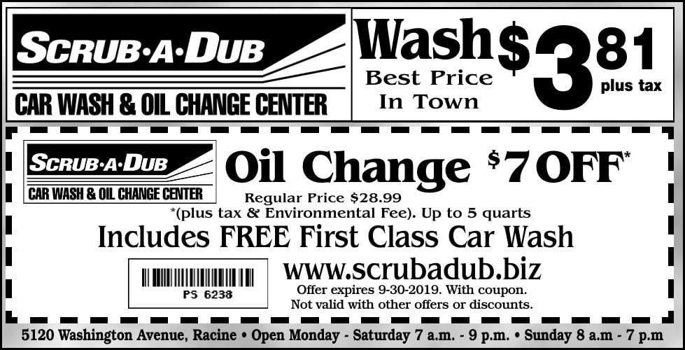 Oil Change Coupons - Car Wash Coupons - Scrub-A-Dub Coupons